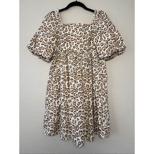 Janie and Jack Leopard Bubble Sleeve Dress